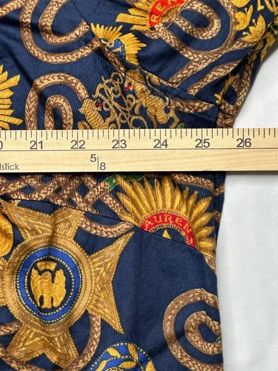 Lauren Ralph Lauren Women's 3X Shirt Crest Crown Gold Rope and Medallion AOP - Picture 8 of 9